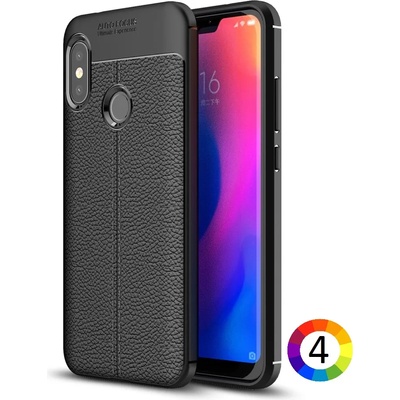 Xiaomi Redmi 6 Pro Удароустойчив Litchi Skin Калъф и Протектор