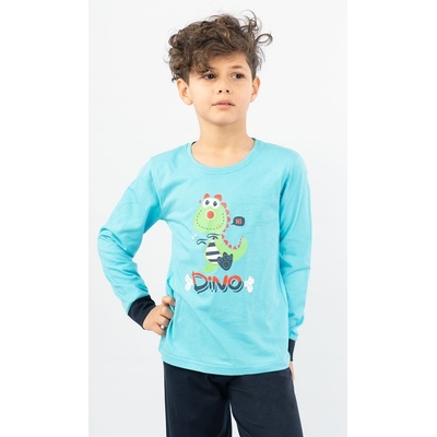 Vienetta Kids dětské pyžamo Dino tyrkysová