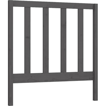 Image 1 of vidaXL Горна табла за легло, сива, 81x4x100 см, бор масив (817667)