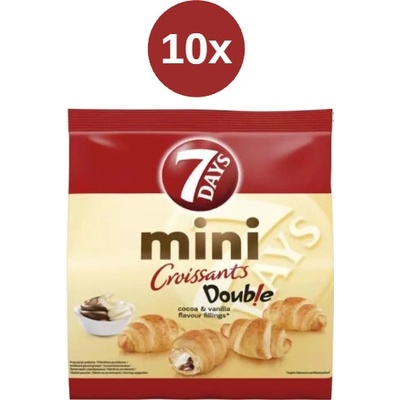 7Days mini croissant double cocoa-vanilla fillings 10 x 185 g