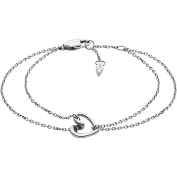 Fossil Pôvabný dvojitý náramok z ocele Sawyer JOF00615040