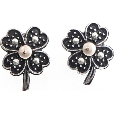 Zlatnictví Zlatíčko náušnice portugalské stříbro s markazity B6-ISBR1000