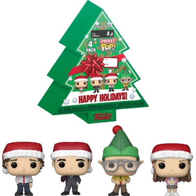 Funko Pop! Pocket 4-Pack The Office Happy Holidays Tree Box