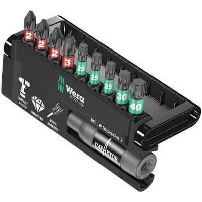 Wera 057682 Bity 1/4 Bit-Check 10 Impaktor 2 (Sada 10 dílů)