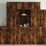 vidaXL Шкаф за съхранение, опушен дъб, 80x42, 5x225 см, инженерно дърво (3281347)