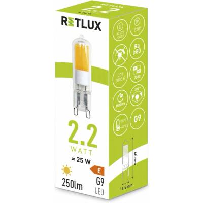 Retlux žiarovka LED G9 2,2W biela teplá RLL 455