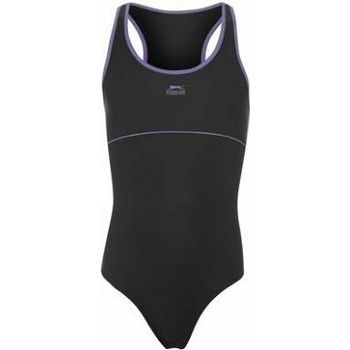 Slazenger Basic Swimsuit Girls – Black/Purple