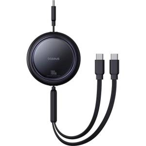 Baseus Разтягащ се USB-C към 2хUSB-C кабел - Baseus Bright Mirror 2-in-1 Retractable USB-C Cable PD 100W (P10318602111-00) (100 см) (P10318602111-00)