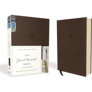 NIV, Journal the Word Bible, Imitation Leather, Brown, Red Letter Edition, Comfort Print: Reflect, Take Notes, or Create Art Next to Your Favorite Ver (ISBN: 9780310450276)