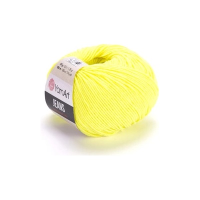 YarnArt Jeans 58 - neonově žlutá