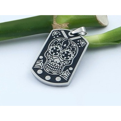 MPM Přívěsek z chirurgické oceli Pendant 8201 Silver/Black