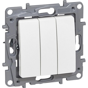Legrand Троен ключ сх. 1 niloe 10a бял (m0191004)