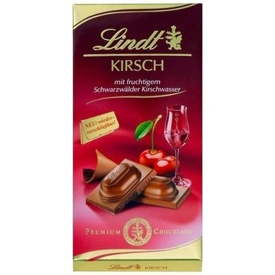 Lindt Kirsch - čokoláda mliečna s čerešňovým likérom 100 g