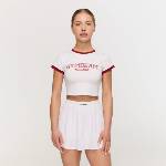 GymBeam Дамска тениска Varsity White S