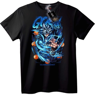 NOONEBRAND Тениска Goku Супер Сайан аниме - 4XL, Black