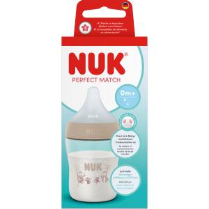Nuk Perfect Match Шише РР 150мл. със силиконов биберон за хранене S, 0+мес. , Маймуна (10215408)