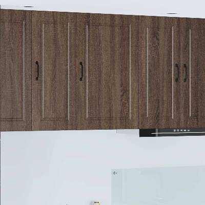vidaXL Стенен шкаф PORTO Кафяв дъб 50 x 31 x 80 см Инженерно дърво (885392)