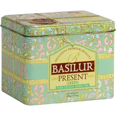 Basilur Sypaný zelený čaj Present Green plech 100 g