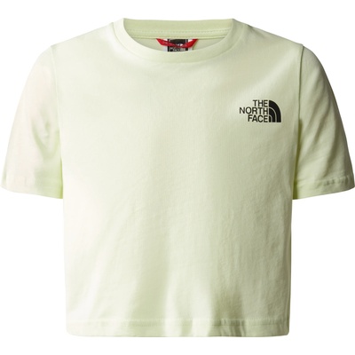 The North Face Детска тениска g s/s crop simple dome tee lime cream - m (nf0a82ecn13)