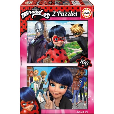 Educa EDU17277 Miraculous Ladybug 2 x 100 dílků