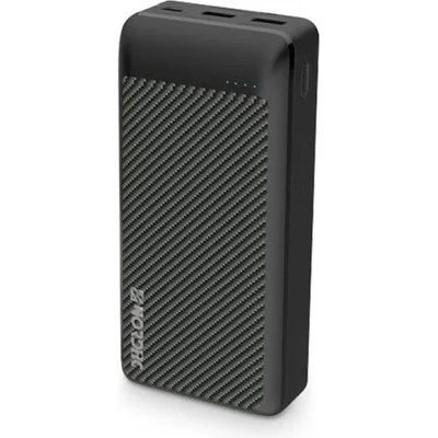 Външна батерия NORDIC 20000 mAh, 18W, PD3, 2xQC3, Carbon Slim (TM388)