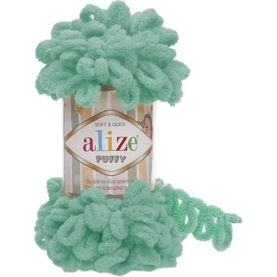 Alize příze Puffy 490 sytá mentolová