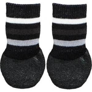TRIXIE Dog Socks Large - Меки кучешки чорапи с гумено неплъзгащо покритие, 2 броя