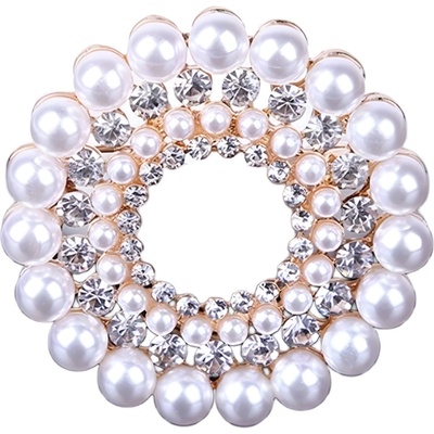 Gaira brož Pearls 312065 Gold