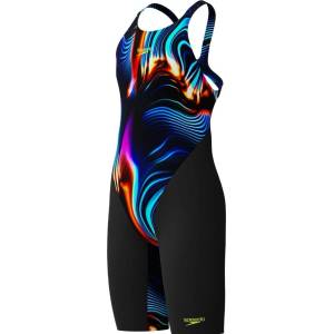 Speedo fastskin endurance+ max openback kneeskin girls black/blue
