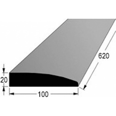 Dveřní práh designový - D BK 600x100 – Zboží Mobilmania