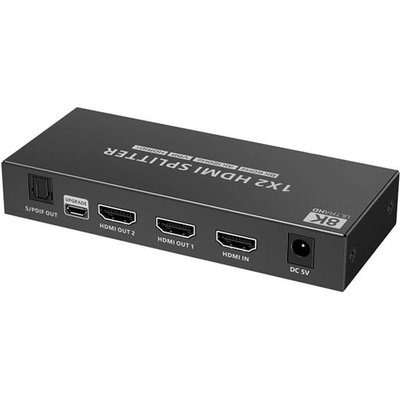 PremiumCord HDMI 2.1 splitter 1-2 porty, 8K@60hz, 4K@120Hz, 1080p, HDR+ KHSPLIT2M – Zboží Živě