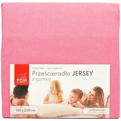 DobreSny Prostěradlo jersey s gumou růžové 100% bavlna 200x200