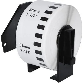 Makki съвместими етикети Brother DK-22225 - White Continuous Length Paper Tape 38mm x 30.48m, Black on White - MK-DK-22225 (MK-DK-22225)