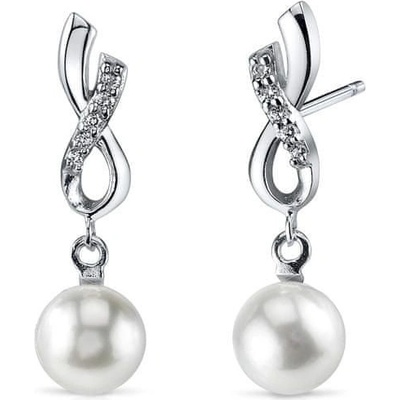 Eppi visiace perlové náušnice zo striebra Cassidy E31340