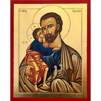 Sv. Josef s Ježíškem (ikona 512) Rozměry cm: B - 10x14cm