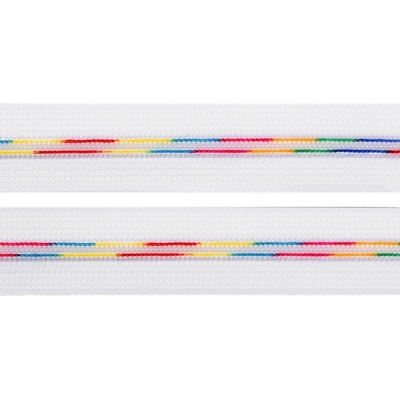 Dúhový zips špirálový šírka 6 mm Farba: Biela