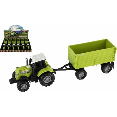 Teddies Traktor s valníkem 26 cm na volný chod se zvukem světlem