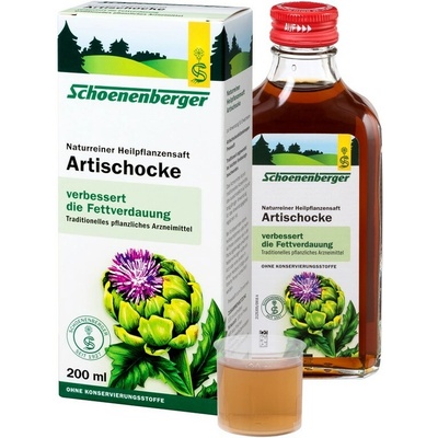 Schoenenberger BIO Artičok Čerstvá rastlinná šťava 200 ml
