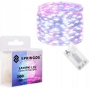 SPRINGOS LED reťaz Nano Duo 10 m 100 LED 3x AA biela ružová