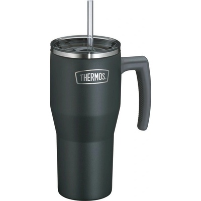Thermos Refreshing termohrnček s madlom a slamkou 850 ml matne čierna