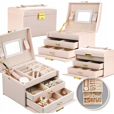 Livefy šperkovnice Luxe 3 růžová