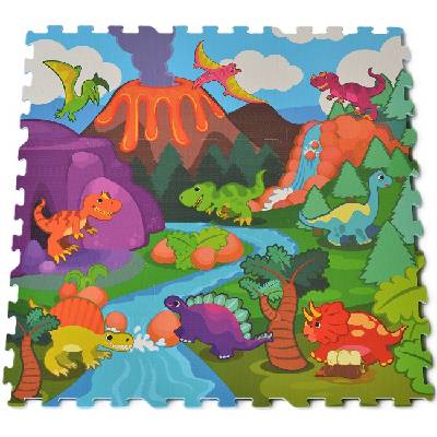 Мек пъзел за под с принт Moni Toys - Dino Park, 9 части (111414)