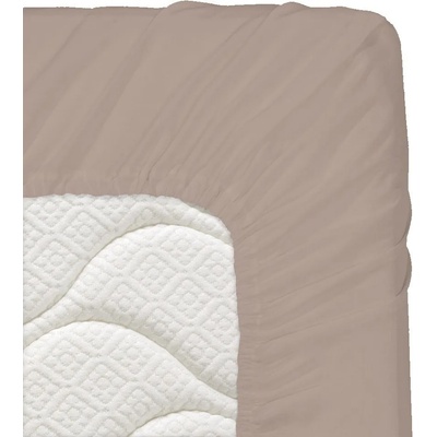 Дилиос Долен чаршаф с ластик ранфорс 100/200/25 см капучино МИК МАК