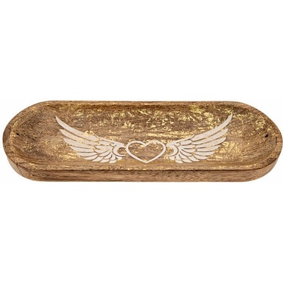 Nefertitis Stojánek z mangového dřeva Angel wings 10 x 27,5 cm