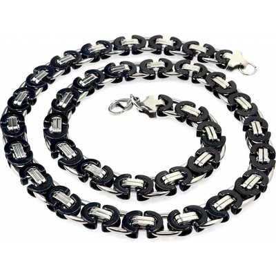 Sam's Artisans Pánsky náhrdelník black & steel chirurgická oceľ INHM008