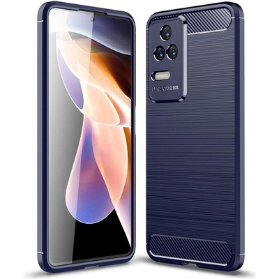 Carbon odolný gelový obal na mobil Xiaomi Poco F4 5G modrý