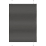 vidaXL Плисирана щора черна 90x100 cm Ширина на плата 89, 4 cm (4015124)