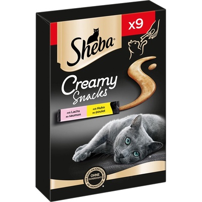 Sheba Creamy Snacks kuracie s lososom 18 x 12 g