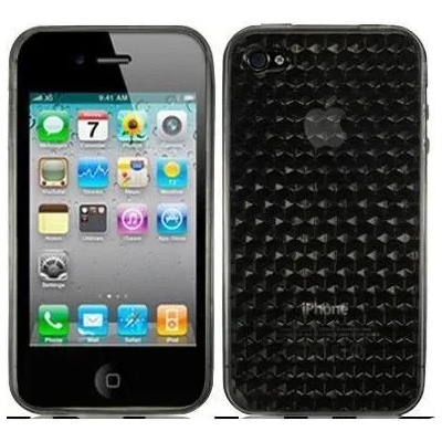 Apple iPhone 4 Силиконов Калъф Черен + Протектор