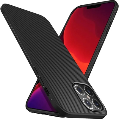 GKK Силиконов Калъф за iPhone 12 Pro Max, Twill Case, Черен (5901011218341)